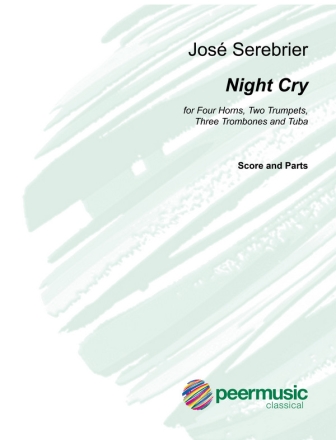 Night Cry for 4 horns in F, 2 trumpets, 3 trombones and tuba score and parts