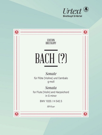 Sonate g-Moll BWV1020 fr Flte und Cembalo