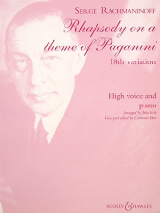 Rhapsody on a Theme of Paganini op.43 for high voice and piano