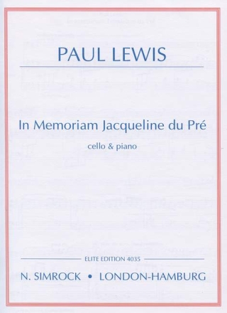 In memoriam Jacqueline du Pr fr Violoncello und Klavier