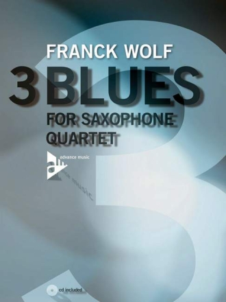 3 Blues (+CD) for 4 saxophones (SATB) score and parts