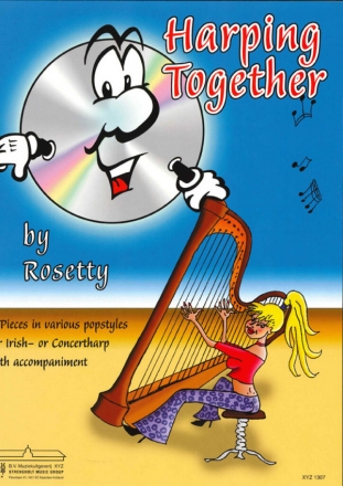 Harping together (+CD) for Irish or concert-harp 11 pieces in various pop-styles