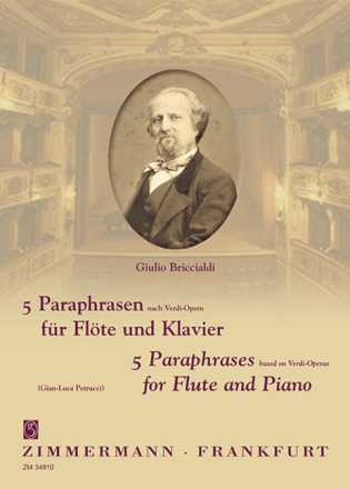 5 Paraphrasen nach Verdi Opern fr Flte und Klavier Partitur
