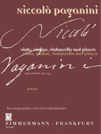 Quartetto Nr.15 fr Streicher und Gitarre Urtext,  Partitur und Stimmen Schumacher, Kurt,  Hrsg.