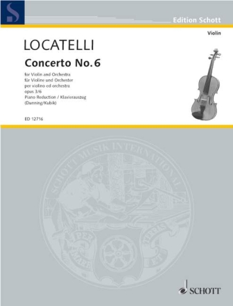 Konzert g-Moll Nr.6 op.3,6 für Violine und Orchester für Violine und Klavier