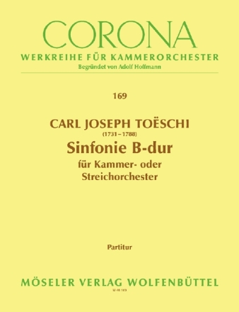 Sinfonie B-Dur fr Streichorchester (Kammerorchester) Partitur