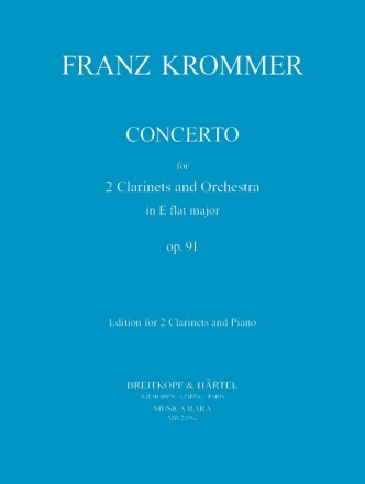 Concerto Es-Dur op.91 fr 2 Klarinetten und Orchester fr 2 Klarinetten und Klavier