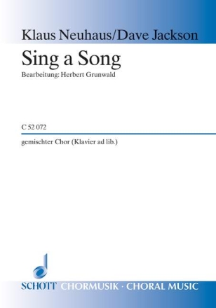 Sing a Song fr gemischten Chor, Klavier ad libitum Chorpartitur