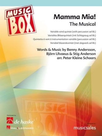 Mamma Mia The Musical: for flexible wind ensemble (percussion ad lib) score and parts