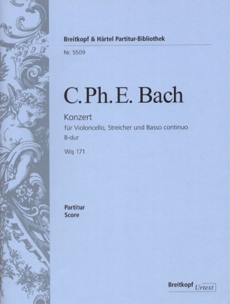 Konzert B-Dur Wq171 fr Violoncello, Streicher und Bc Partitur