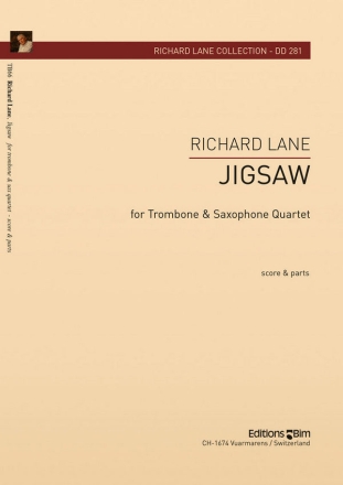 Jigsaw for trombone and 4 saxophones (SATB) score and parts
