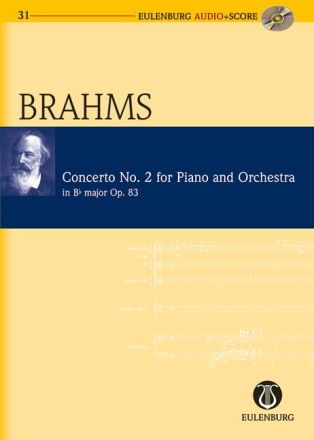 Konzert B-Dur Nr.2 op.83 (+CD) fr Klavier und Orchester Studienpartitur