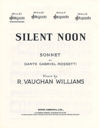 Silent Noon for low voice and piano (D-flat Major)