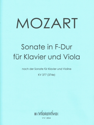 Sonate F-Dur KV377 fr Violine und Klavier fr Viola und Klavier