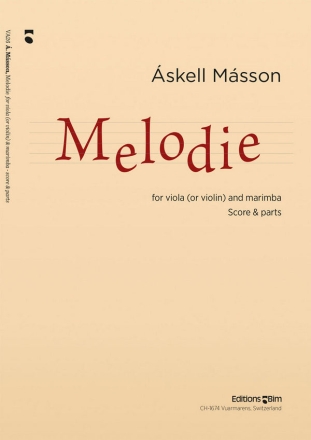 Melodie fr Viola und Marimbaphon Partitur und Stimmen