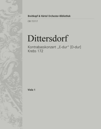 Konzert Krebs172 (Fassungen in E-Dur und D-Dur) fr Kontrabass und Orchester Viola