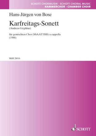 Karfreitags-Sonett fr gem Chor (SSAATTBB) a cappella Chorpartitur (1986)
