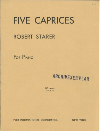 5 Caprices for piano