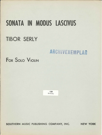 Sonata in modus lascivus for violin solo