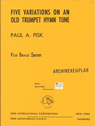5 Variations on an old for horn, 2 trumpets, 2 trombones and tuba score