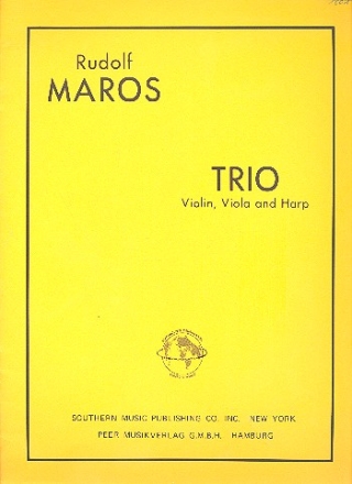 Trio for violin, viola and harp score and parts