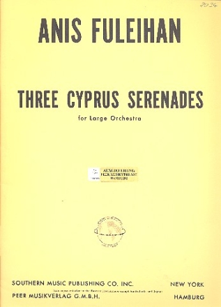 3 Cyprus Serenades for orchestra score
