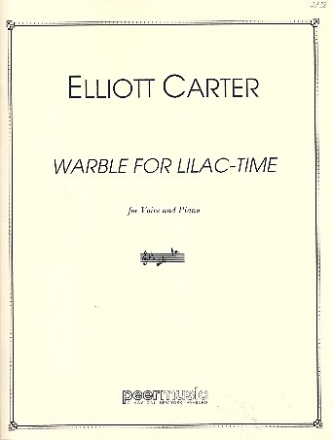 Warble for lilac-Time for voice and piano