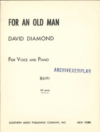 For an old Man for voice and piano
