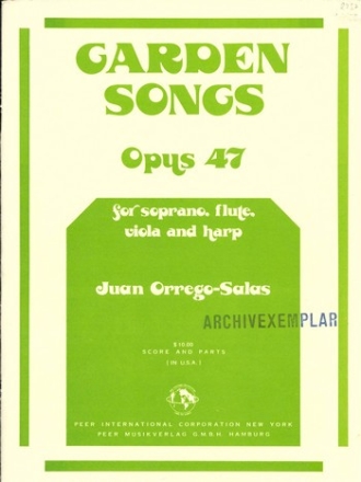 Garden Songs for voice and piano