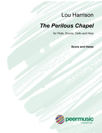 The perilous Chapel for flute, drums, cello and harp score and harps