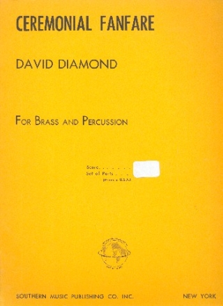 Ceremonial Fanfare for brass and percussion set of parts