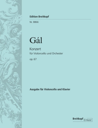 Konzert fr Violoncello und Orchester op.67 fr Violoncello und Klavier