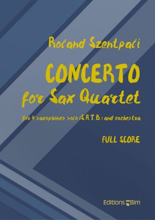 Concerto for 4 saxophones (SATBar) and orchestra score