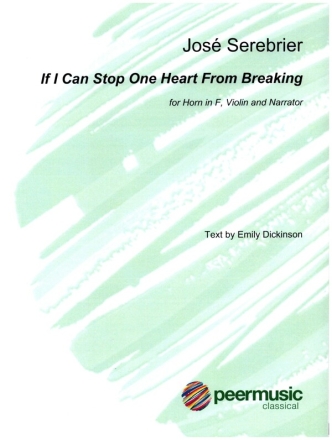 If I can stop one Heart from Breaking for horn in F, violin and narrator 3 scores