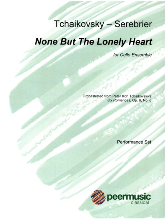 None but the Lonely Heart for 8 violincelli score and parts