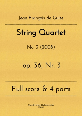String Quartet op.36 Nr.3 for 2 violins, viola and violoncello score and parts