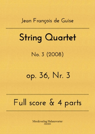 String Quartet op.36 Nr.3 for 2 violins, viola and violoncello score and parts