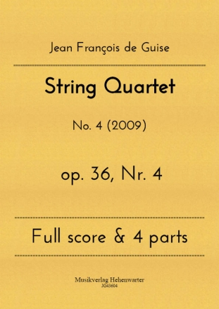 String Quartet op.36 Nr.4 for 2 violins, viola and violoncello score and parts