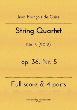 String Quartet op.36 Nr.5 for 2 violins, viola and violoncello score and parts