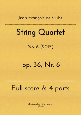 String Quartet op.36 Nr.6 for 2 violins, viola and violoncello score and parts