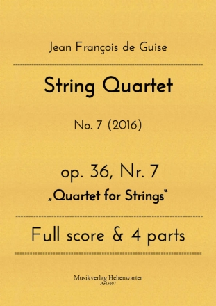 String Quartet op.36 Nr.7 for 2 violins, viola and violoncello score and parts