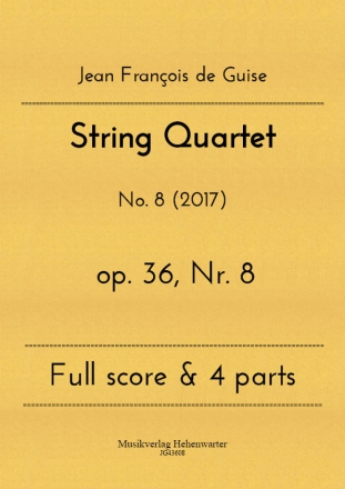 String Quartet op.36 Nr.8 for 2 violins, viola and violoncello score and parts