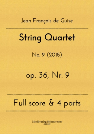 String Quartet op.36 Nr.9 for 2 violins, viola and violoncello score and parts