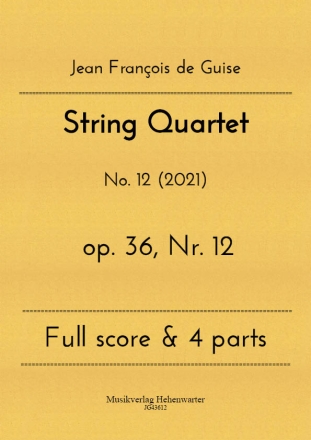 String Quartet op.36 Nr.12 for 2 violins, viola and violoncello score and parts