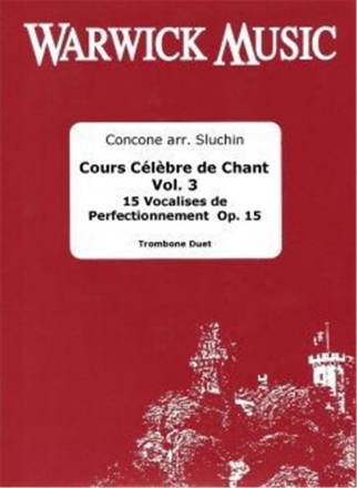 Giuseppe Concone, Cours Celebre de Chant Vol 3 Trombone Duet Buch