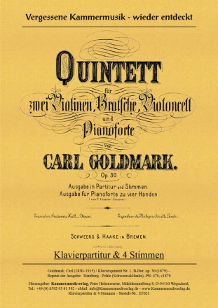 Klavierquintett B-Dur Pf, 2 Vl, Va, Vc Pf-Partitur <br>+ 4 Stimmen