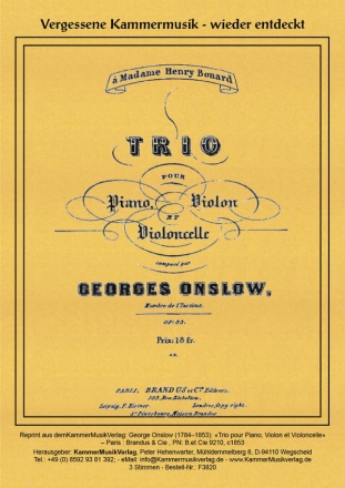 Trio f-Moll op.83 fr Violine, Violoncello und Klavier Stimmen
