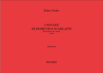 F. Nieder Due Sonate Di Domenico Scarlatti Classical