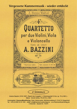 Streichquartett G-Dur Nr.4 op.79  Stimmen