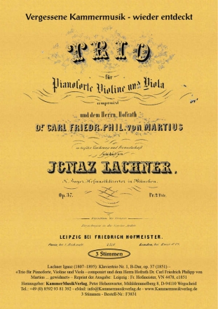 Lachner, Ignaz Klaviertrio B-Dur op. 37